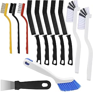 Reinigungsbürste 12pcs Set, Spalt Reinigungsbürste mit Schaber, Mehrzweckbürsten für die Tief…