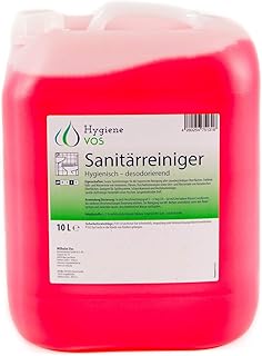 Hygiene VOS Sanitärreiniger 10 Liter, Badreiniger – Putzmittel, Entfernt Kalk von Armaturen, Fli…