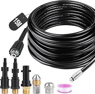 SWAWIS Rohrreinigungsschlauch 15M Rohrreinigungsset Abflussreiniger Schlauch 180bar Rohrreiniger …