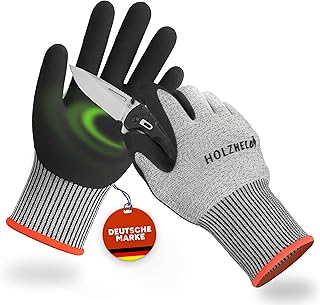 HOLZHELD – Schnittschutzhandschuhe für Erwachsene mit zertifiziertem Schutz – Handschuhe fürs S…