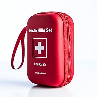 Erste-Hilfe-Set klein + Nachfüllpack + Stripes, Kompakt. Ideal für Outdoor, Reisen, Wandern, Fa…
