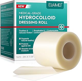 Hydrokolloid-Wundpflasterrolle 5 cm x 3,6 m, Extra Dünn, Groß, Selbstklebend und Ultra-Absorbie…