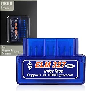 Mini OBD2 Bluetooth Scanner, Bluetooth OBD2 Diagnosegerät kompatibel, Bluetooth-Diagnose für iO…