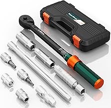 Drehmomentschlüssel 3/8 Zoll, 5-60Nm, 72 Zähne, 10-tlg Klein Drehmomentschlüssel Set mit 250mm…
