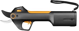 Fiskars Akku-Gartenschere M Bypass, Integrierter 8V Lithium-Ionen-Akku, 2 Schneide-Modi, Bis zu 3…