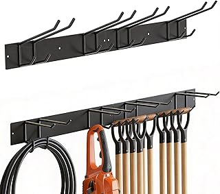 Hejo 2 Stück Gerätehalter Besenhalterung Wand, Gartengeräte Halterung, Schaufelhalter, Stabile…
