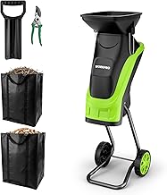 WORKPRO Elektrischer Gartenhäcksler mit Gartenschere, 2500W Messerhäcksler | Für Frische Äste…