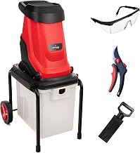 LEHMANN Elektro Gartenhäcksler, 3000 W, Messerhäcksler für Äste bis 45 mm, Laubhäcksler mit …
