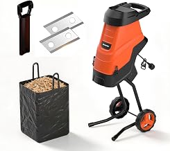 MAXLANDER 2600W Elektro häcksler garten mit 45L Auffangbehälter | gartenhäcksler mit SK5-Doppe…