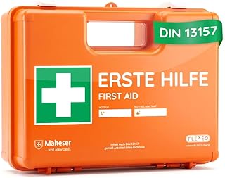 Erste Hilfe Koffer nach neuer DIN 13157:2021 | Gefüllt, inkl. Wandhalterung, 5x Aufkleber, Prüf…