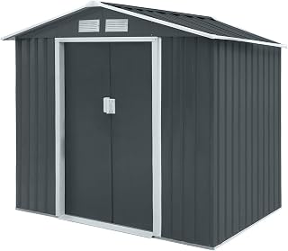 HATTORO S100 XL Metall Gerätehaus Verschiedene Größen Geräteschuppen Garten Schuppen Gartenha…