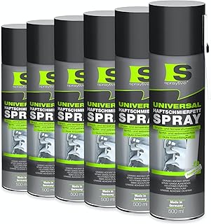 6 x 500 ml Universal Haftschmierfett-Spray – Schmierfett & Kriechöl für Auto, Gelenke, Lage…