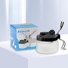 Airbrush Reinigungsset mit Flaschenhalter aus Glas, Lackierstation mit Filter und Reinigungskit