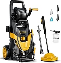 LANCHEZ Hochdruckreiniger, Max Druck 180 bar, Fördermenge 480 l/h, 7-in-1-Zubehör Kit, 500ml Sc…