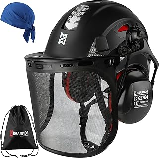HEARMOR VOLTEK 5-in-1 Forsthelm Schutzhelm-Set mit Helme, Ohrenschutz, Visier, Schweißmütze und…