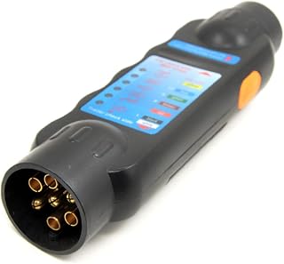 GLEAVI 7-poliger Anhängerstecker Prüfer Schwarz für Steckverbindung | Anhängerstecker Tester,…