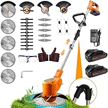 Rasentrimmer mit Akku 21V, Klappbarer Akku Freischneider mit 4.0AH Batterien, Akku Rasentrimmer &…