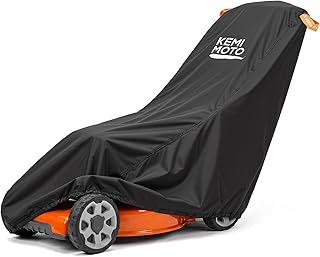 KEMIMOTO 600D Oxford Rasenmäher Abdeckung, Wasserdicht Rasenmäher Universal Schutzhülle Windfe…