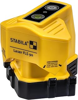 STABILA Bodenlinien-Laser FLS 90, exakter 90-Grad-Winkel am Boden, Reichweite Laserlinie 15 m, Sc…