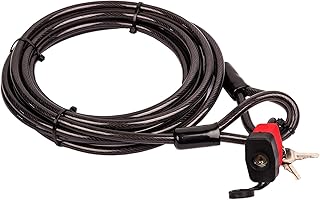 BigDean Kabelschloss Schlaufenkabel 5m ummanteltes Stahlseil 10mm dick | Diebstahlsicherung für …