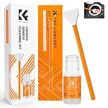 K&F CONCEPT Sensor-Reinigungsset für APS-C-Format, 6 Stück, 20 ml, Orange | 16mm Mikrofaser-Swa…