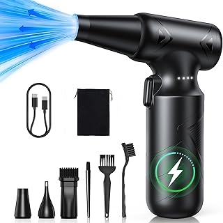 Famgoods Elektrische Staubgebläse,150000 U/min Staubgebläse Akku Air Duster,3-Gang Handgebläse…