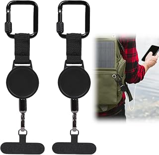 2er Set Handysicherung Ausziehbar Outdoor mit Stahlseil | Handy Sicherungsband mit Karabiner, Sma…