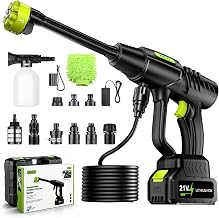 YKYI Akku Hochdruckreiniger 1200 PSI, 21V Bürstenloser Motor | 4,0Ah Akku, 30 Druckstufen, 6-in-…