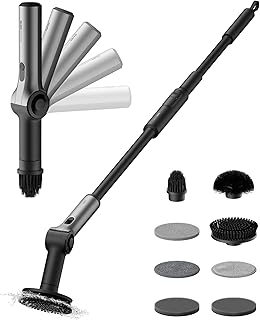 HOTO Flexi™ Elektrische Reinigungsbürste, LED-Anzeige, Bad Putzbürste, IPX7 | Verstellbarer W…