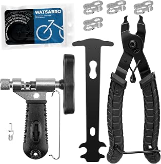 WATSABRO Kettennieter Fahrrad,Fahrradketten Nieten und Kettenschloss Zange,4 Paar Fahrradketten N…