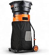 SuperHandy Messerloser Laubhäcksler, 1800 W, 50 cm Trichter, 80-L-Fangsack | 16:1-Mulchverhältn…