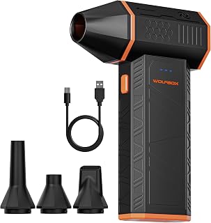 WOLFBOX MegaFlow 50 Electric Air Duster, 110000 RPM, Cordless, 3-Gang | Mit Akku, für Computer, …