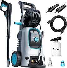 LANCHEZ Hochdruckreiniger 600 l/h 200bar, 7-in-1-Zubehör Kit 500ml Schaumsprüher, Schnellkupplu…