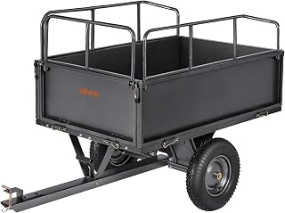 VEVOR Kippanhänger, 272 kg Fassungsvermögen, ATV-UTV-Transportanhänger, Kippwagen zum Hinterhe…