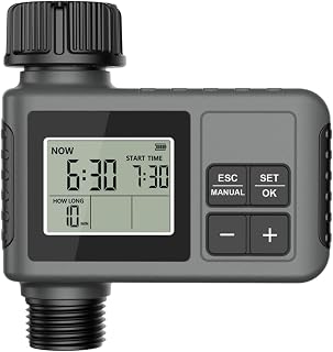 Intelligenter Bewässerungsregler für Garten, automatischer Wassertimer mit großem LCD-Bildschi…