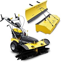 BAMATO Kehrmaschine KEM-1000 | Kehrbreite 1000 mm | mit E-Start & vers. Aufsätzen | 5 IN 1 | Ant…